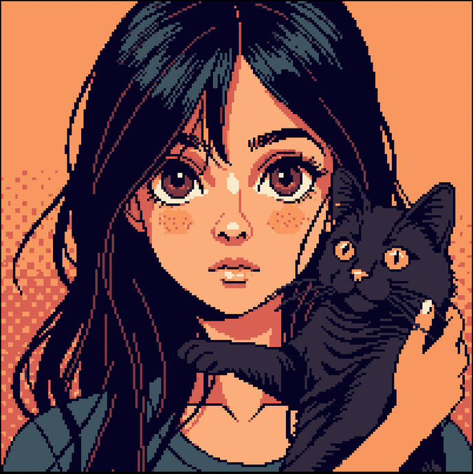 Юмико и кот